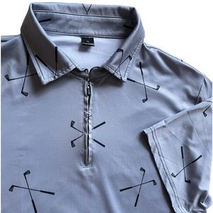 Golf Quarter Zip Short Sleeve Shirt Women’s| XL, Grey